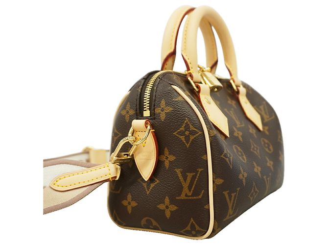 Borsa Louis Vuitton Monogram Speedy Bandoulière 20 Marrone Beige - vista 2