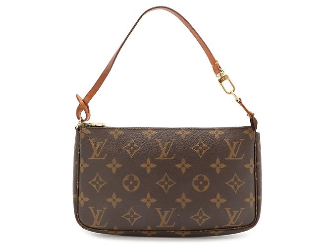 Louis Vuitton Monogram Pochette Accessoires Handbag Pouch Marrone Monogramma - vista 2
