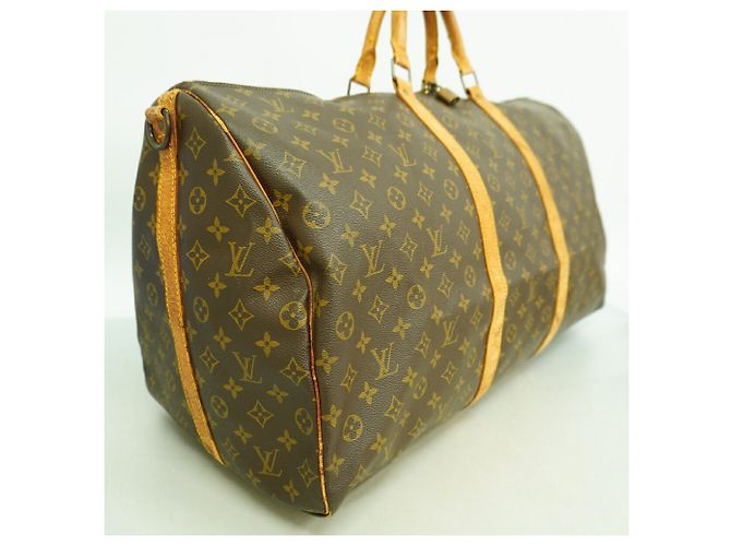 Louis Vuitton Boston Monogram Keepall Bandoulière 60 Marrom - vista 2