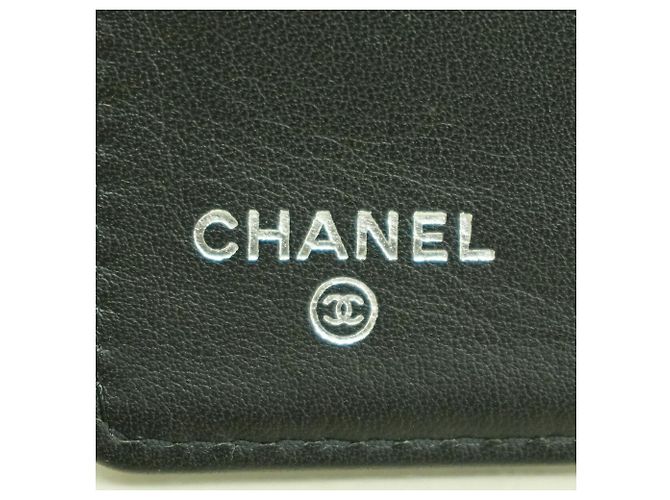 Cartera larga Chanel de piel de becerro granulada negra Negro - vista 4