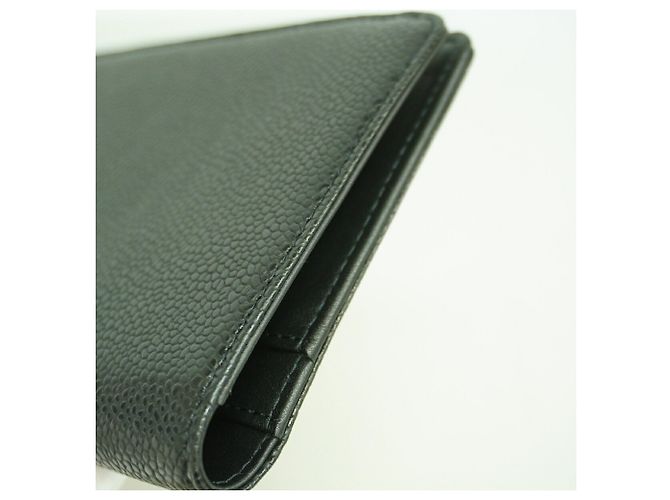 Cartera larga Chanel de piel de becerro granulada negra Negro - vista 6