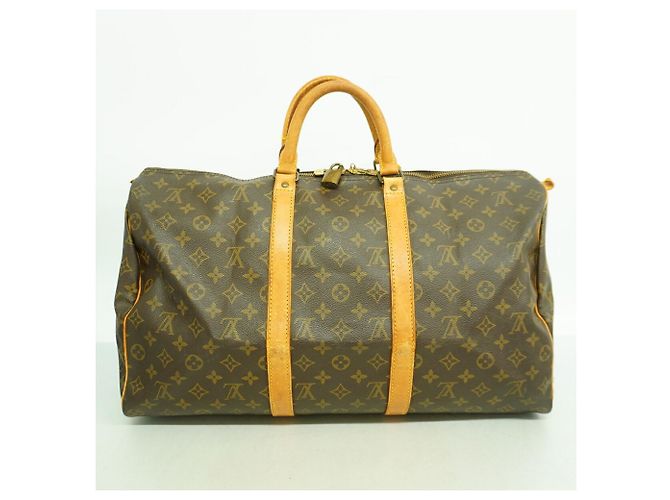 Louis Vuitton Boston Monogram Keepall 50 Marrom - vista 13