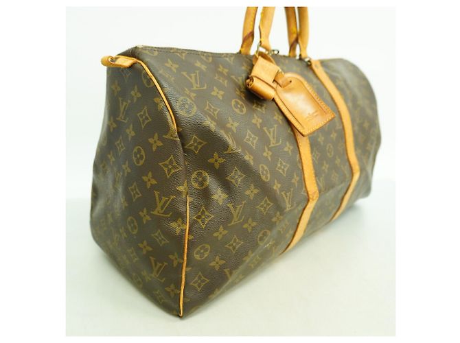 Louis Vuitton Boston Monogram Keepall 50 Marrom - vista 2