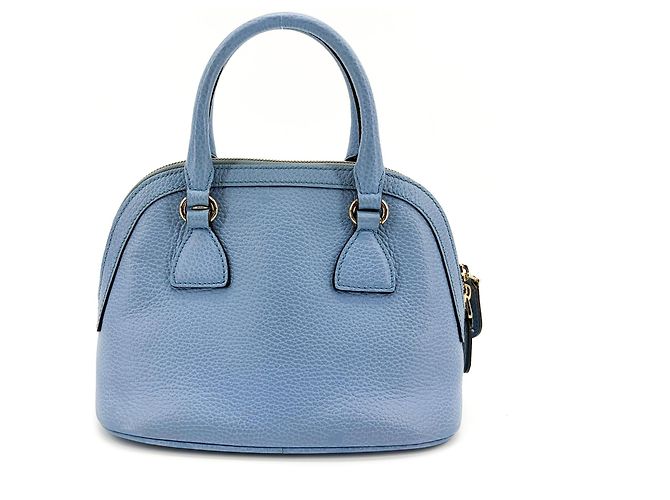 Borsa Convertible Dome Satchel Mini in Pelle Gucci Blu - vista 2