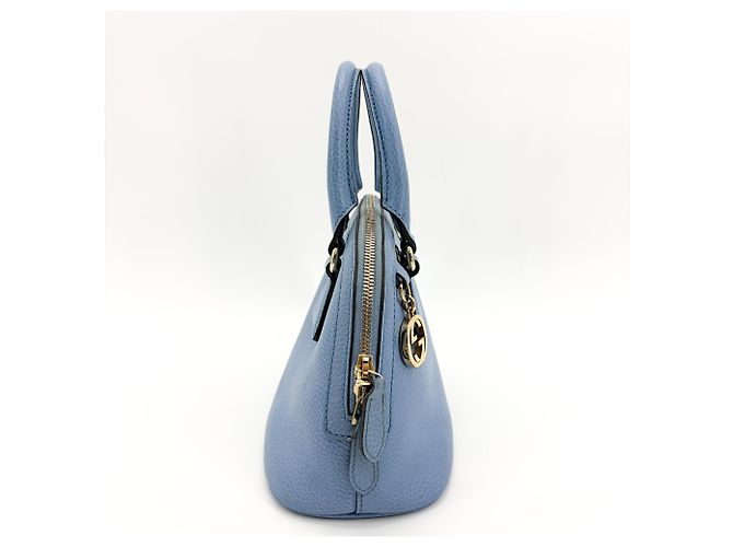 Borsa Convertible Dome Satchel Mini in Pelle Gucci Blu - vista 4