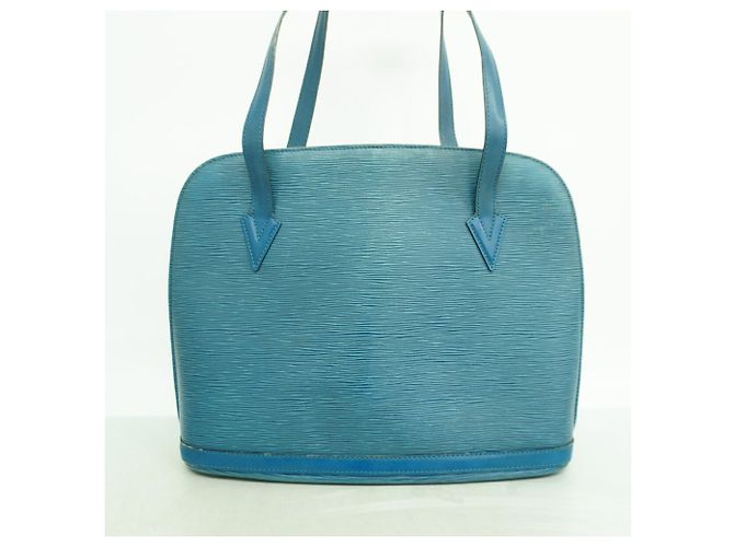 Louis Vuitton Epi Lussac Schultertasche Blau - Ansicht 12