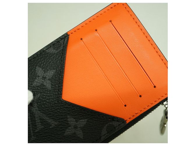 Tarjetero y monedero Louis Vuitton Monogram Eclipse Negro - vista 7