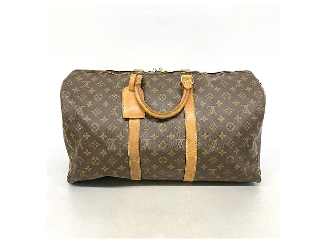 Bolsa Louis Vuitton Boston Monogram Keepall 50 Marrom - vista 16