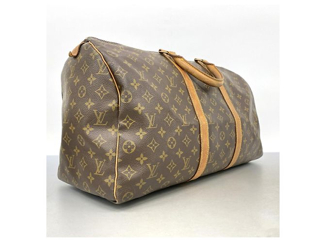 Bolsa Louis Vuitton Boston Monogram Keepall 50 Marrom - vista 2