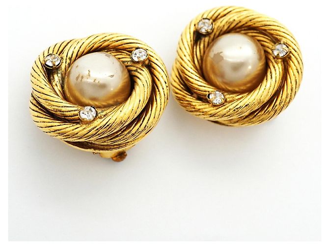Orecchini a clip Chanel placcati oro D'oro - vista 2