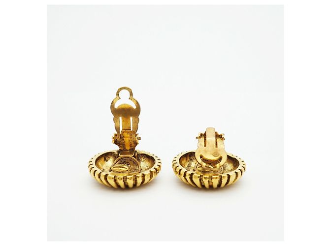 Chanel vergoldete Clip-Ohrringe Golden - Ansicht 3