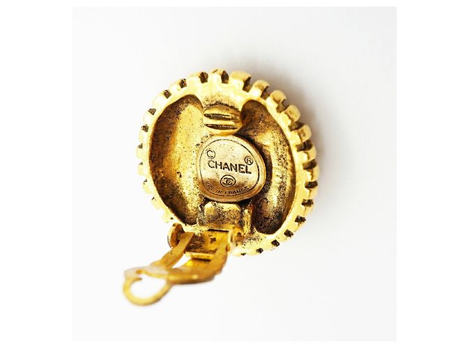 Chanel vergoldete Clip-Ohrringe Golden - Ansicht 4