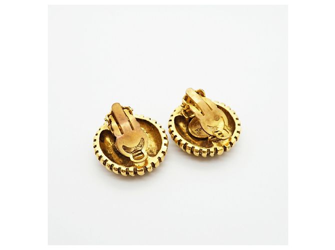 Chanel vergoldete Clip-Ohrringe Golden - Ansicht 6
