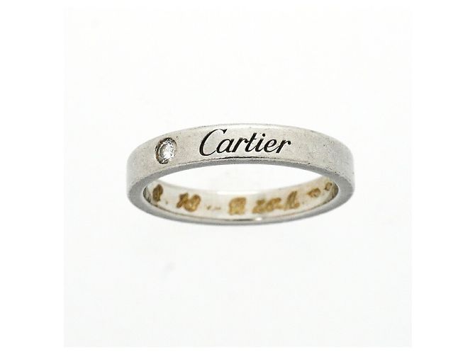 Cartier C de Ring aus Platin mit Diamant - Ansicht 2