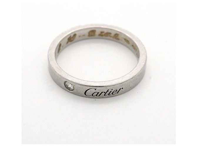 Cartier C de Ring aus Platin mit Diamant - Ansicht 3