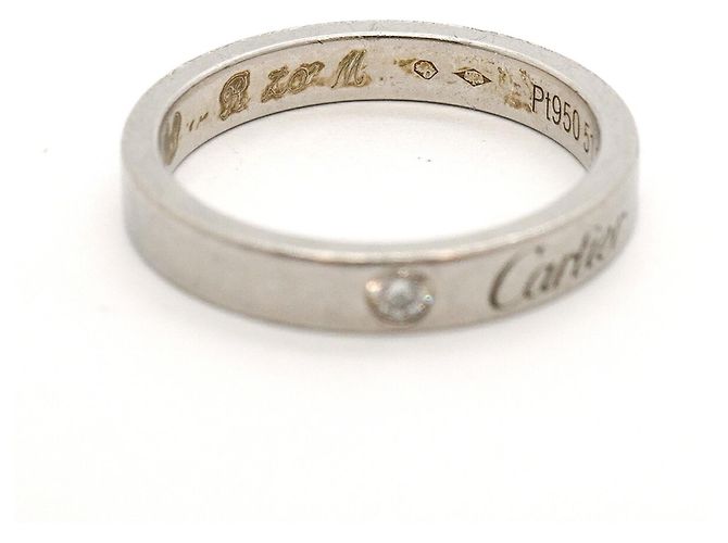 Cartier C de Ring aus Platin mit Diamant - Ansicht 6