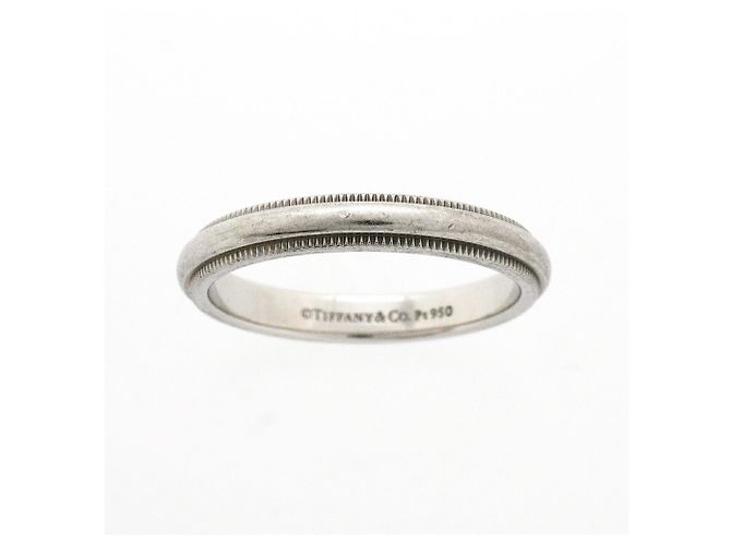 Autre Marque Tiffany & Co. Milgrain Band Ring aus Platin 950 - Ansicht 2
