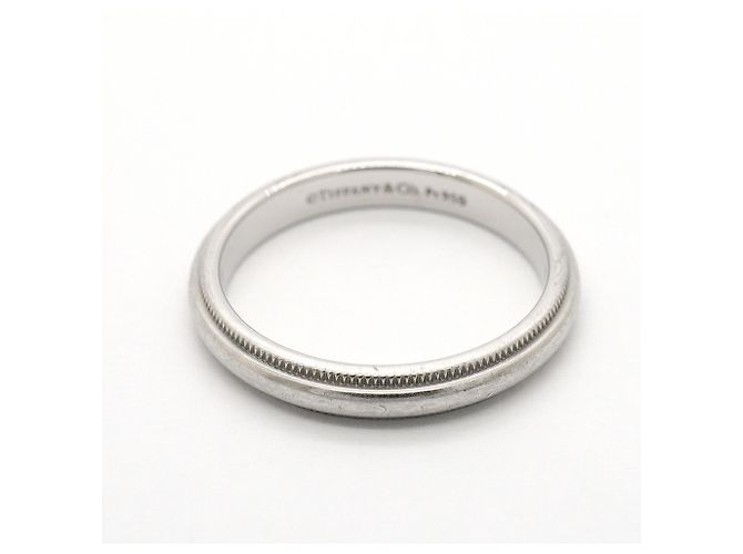 Autre Marque Tiffany & Co. Milgrain Band Ring aus Platin 950 - Ansicht 3