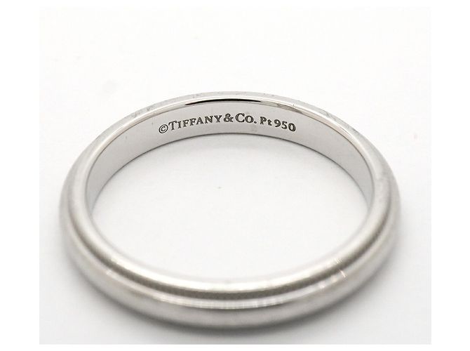 Autre Marque Tiffany & Co. Milgrain Band Ring aus Platin 950 - Ansicht 4