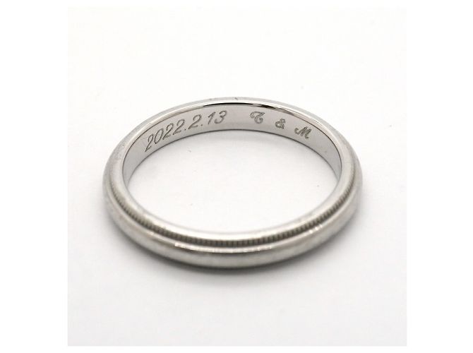 Autre Marque Tiffany & Co. Milgrain Band Ring aus Platin 950 - Ansicht 5