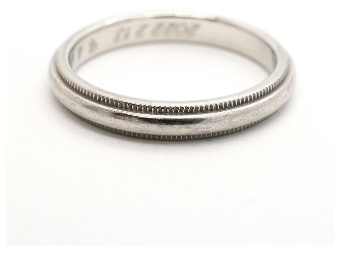 Autre Marque Tiffany & Co. Milgrain Band Ring aus Platin 950 - Ansicht 8