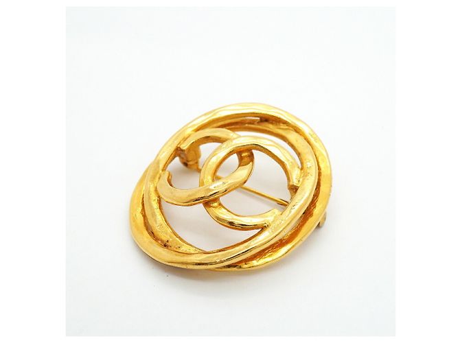 Chanel vergoldete Brosche Golden - Ansicht 2