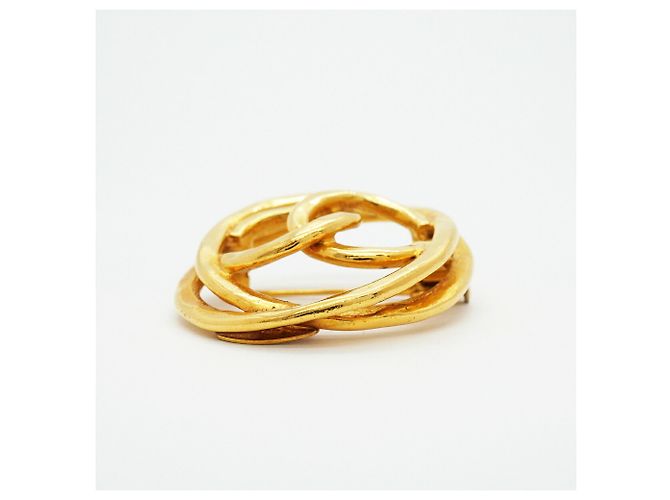 Chanel vergoldete Brosche Golden - Ansicht 3