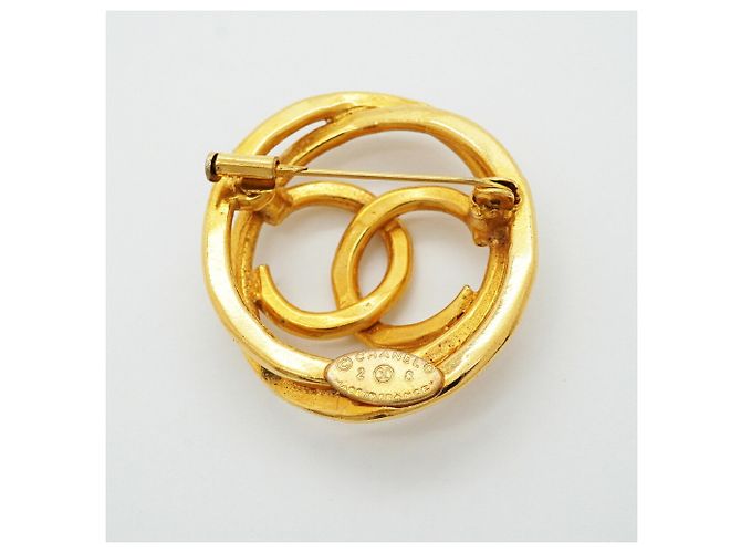 Chanel vergoldete Brosche Golden - Ansicht 5