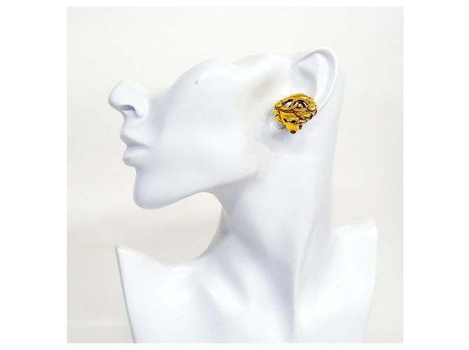 Pendientes de clip Chanel chapados en oro Dorado - vista 5