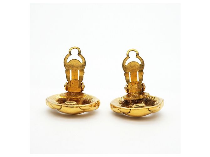 Pendientes de clip Chanel chapados en oro Dorado - vista 6