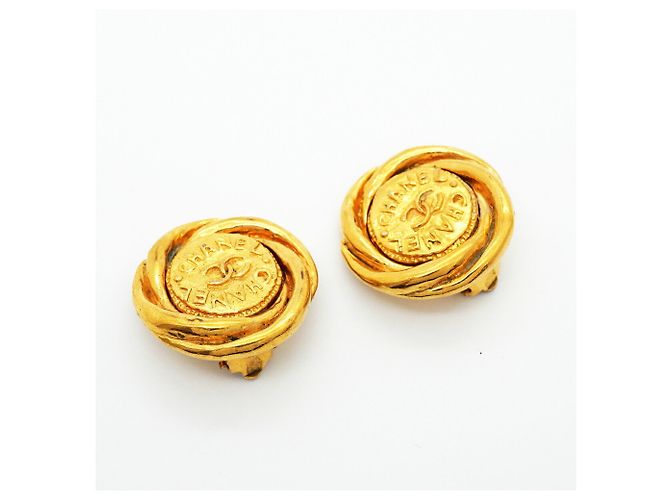 Chanel vergoldete Clip-Ohrringe Golden - Ansicht 2