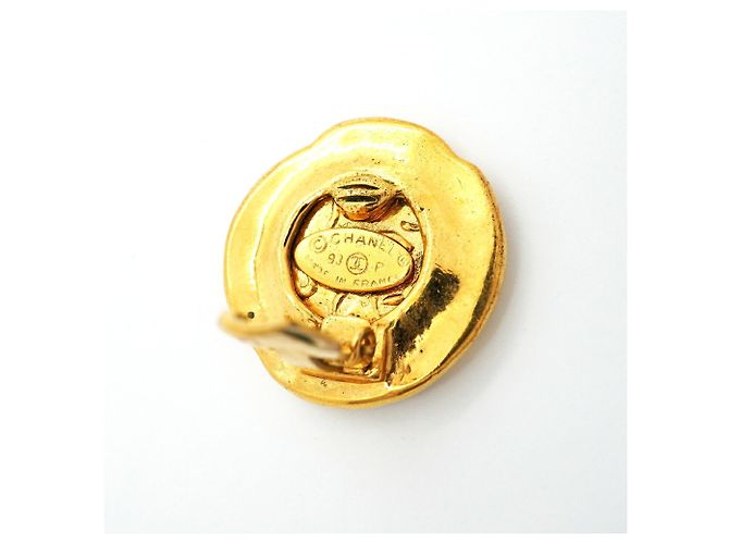 Chanel vergoldete Clip-Ohrringe Golden - Ansicht 4
