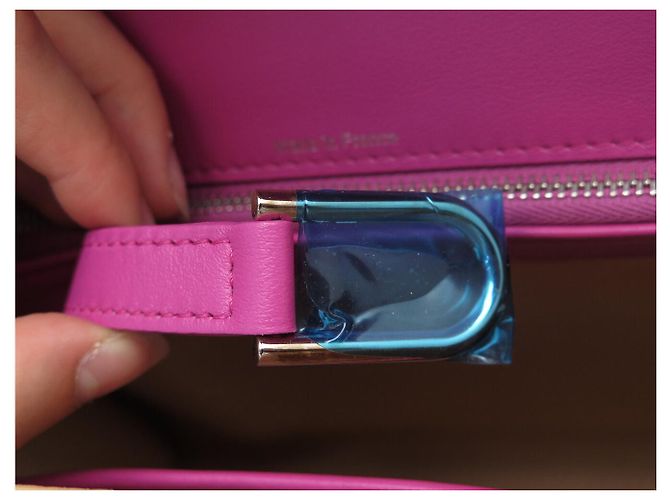 NUOVA BORSA A MANO DELVAUX TEMPETE MM IN PELLE ROSA BORSA A TRACCOLLA PURSE - vista 15
