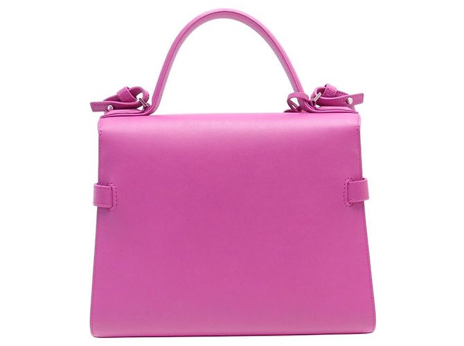 NUOVA BORSA A MANO DELVAUX TEMPETE MM IN PELLE ROSA BORSA A TRACCOLLA PURSE - vista 2