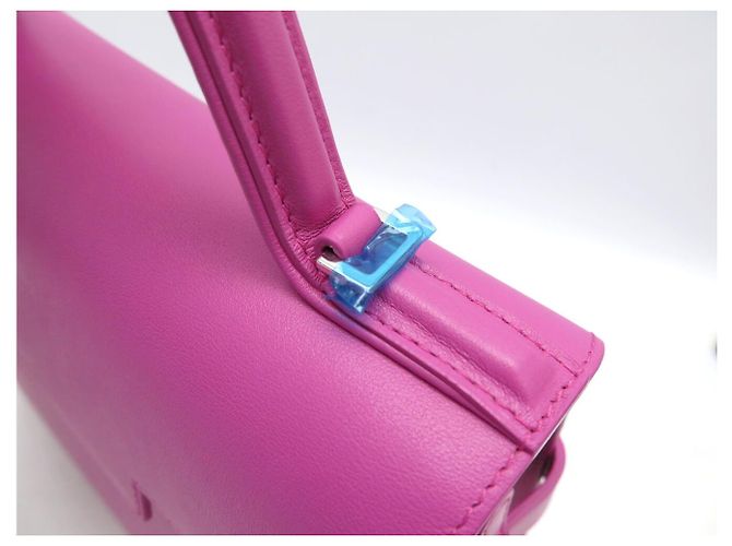 NUOVA BORSA A MANO DELVAUX TEMPETE MM IN PELLE ROSA BORSA A TRACCOLLA PURSE - vista 20