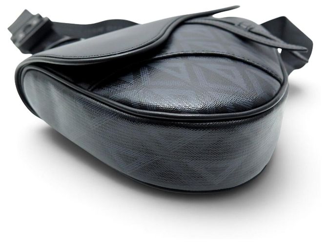 NUOVA BORSA CHRISTIAN DIOR SADDLE TOILE CD DIAMOND PELLE NERA BORSA A TRACCOLLA Nero - vista 3