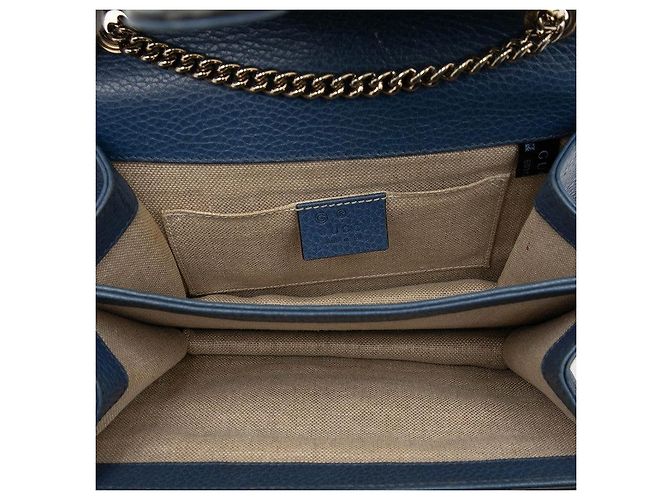 Borsa a tracolla Gucci Interlocking G Chain Blu - vista 5