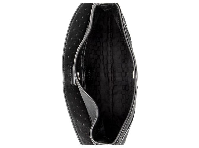 Borsa a tracolla media Gucci Canvas Reins Nero - vista 7