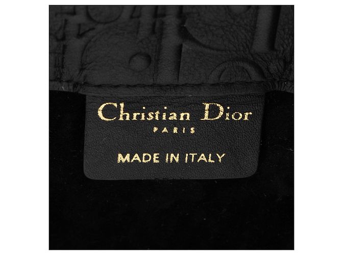 Autre Marque Book Tote Large in pelle di vitello goffrata Dior Oblique Nero - vista 8