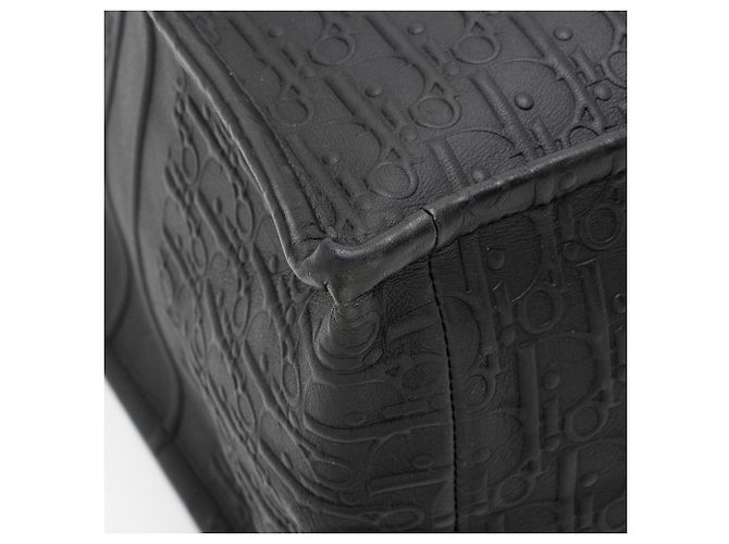 Autre Marque Book Tote Large in pelle di vitello goffrata Dior Oblique Nero - vista 9