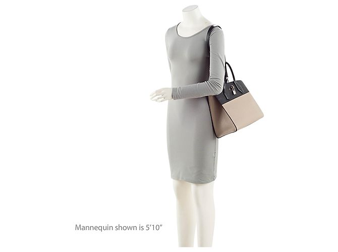Sac Tote Louis Vuitton City Steamer MM en cuir de veau Marron Beige - vue 5