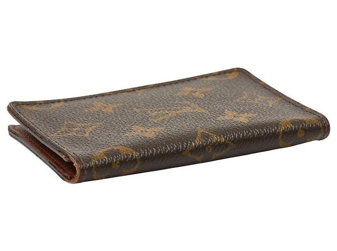 Louis Vuitton Porte Cartes Vertical Pass Case Castaño - vista 5