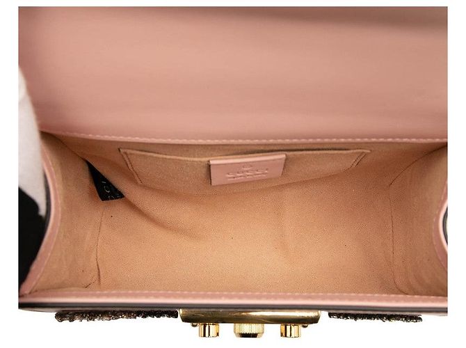 Borsa a tracolla Gucci Padlock Star Chain Rosa - vista 4