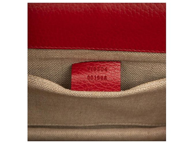 Borsa a tracolla Gucci Interlocking G Chain Rosso - vista 6