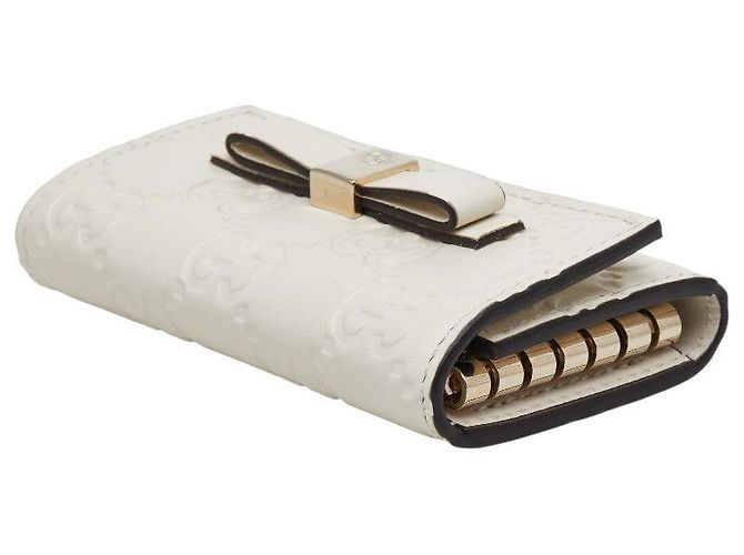 Portachiavi Gucci Guccissima con nastro Bianco - vista 5