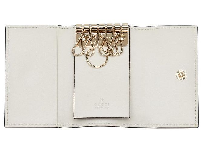 Portachiavi Gucci Guccissima con nastro Bianco - vista 6