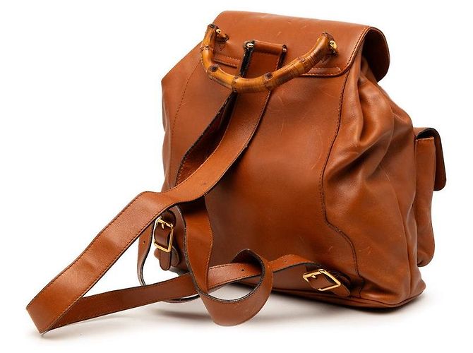 Mochila Gucci Bamboo Castaño - vista 2