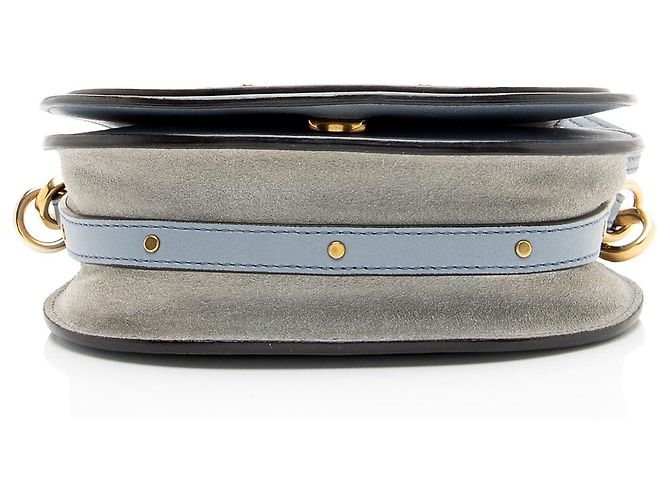 Chloé Bolsa de Pulso Nile Small em camurça de bezerro Chloe Azul - vista 4
