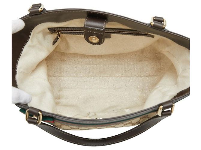Gucci Mayfair GG Canvas Tote Bag Braun Beige - Ansicht 10