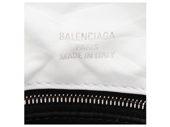 Borsa a spalla Monaco Medium in pelle di vitello Balenciaga Bianco - vista 8